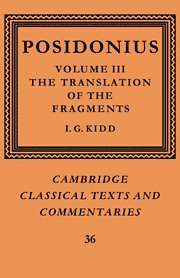 bokomslag Posidonius: Volume 3, The Translation of the Fragments