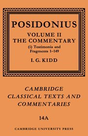 bokomslag Posidonius: Volume 2, Commentary, Part 1