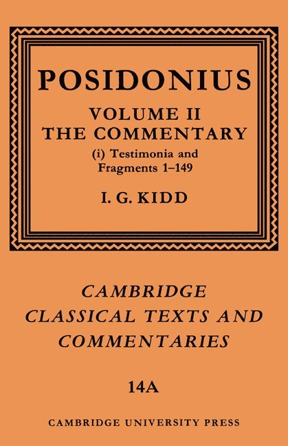 Posidonius: Volume 2, Commentary, Part 1 1