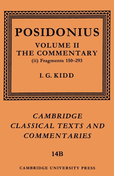 bokomslag Posidonius: Fragments: Volume 2, Commentary, Part 2