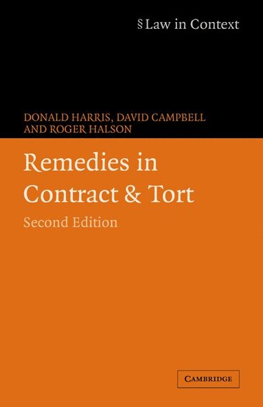 bokomslag Remedies in Contract and Tort