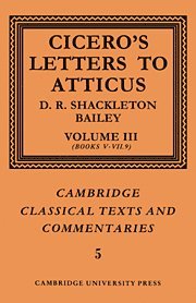 bokomslag Cicero: Letters to Atticus: Volume 3, Books 5-7.9