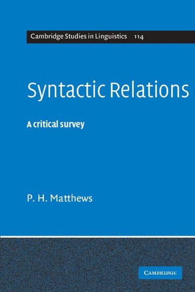 bokomslag Syntactic Relations