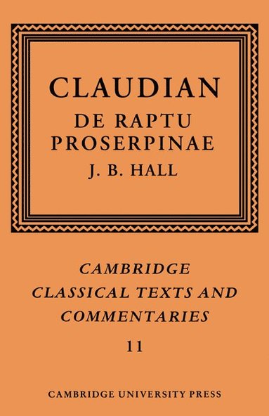bokomslag Claudian: De Raptu Proserpinae