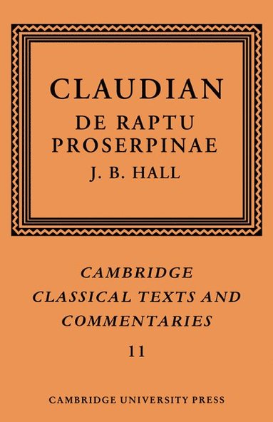 bokomslag Claudian: De Raptu Proserpinae