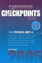 Cambridge Checkpoints Vce Physics Unit 4 2005