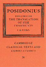Posidonius, I. G. Kidd - Posidonius: Volume 3, The Translation of the Fragments, Inbunden