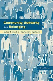 Andrew Mason - Community, Solidarity and Belonging, Inbunden
