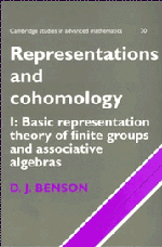 bokomslag Representations and Cohomology: Volume 1, Basic Representation Theory of Finite Groups and Associative Algebras