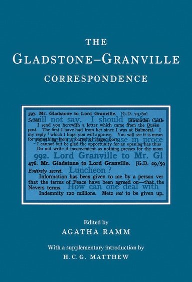 bokomslag The Gladstone-Granville Correspondence