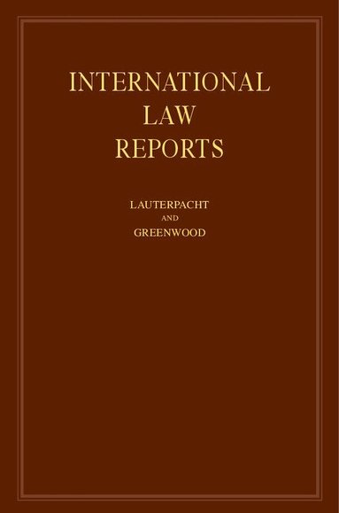 Elihu Lauterpacht, C. J. Greenwood - International Law Reports, Inbunden