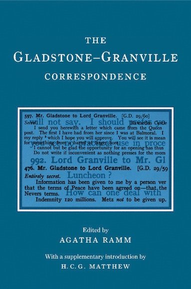 bokomslag The Gladstone-Granville Correspondence