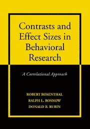 bokomslag Contrasts and Effect Sizes in Behavioral Research