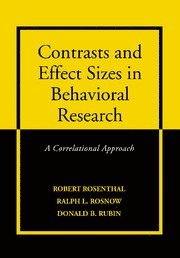 bokomslag Contrasts and Effect Sizes in Behavioral Research