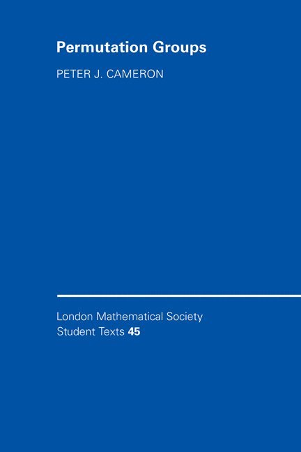 Peter J. (Queen Mary University of London) Cameron, Peter Cameron, Cameron Peter J., J. W. Bruce - Permutation Groups, Inbunden