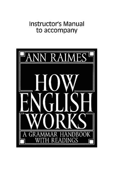 bokomslag How English Works Instructor's Manual