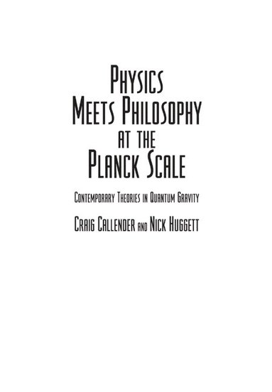 bokomslag Physics Meets Philosophy at the Planck Scale