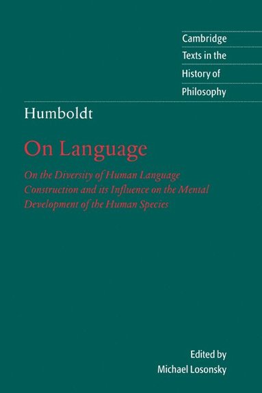 bokomslag Humboldt: 'On Language'