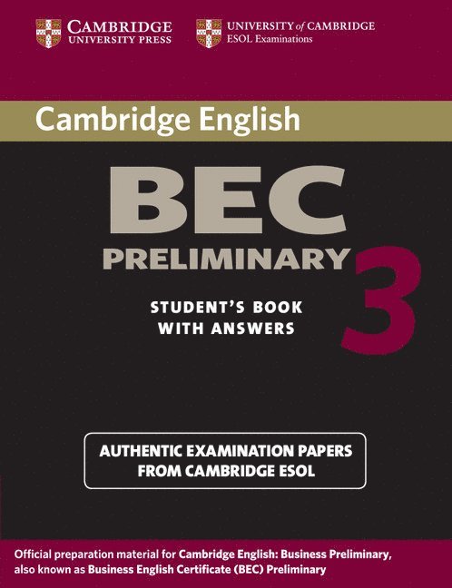 Cambridge BEC Preliminary 3 Student's Book with Answers 1