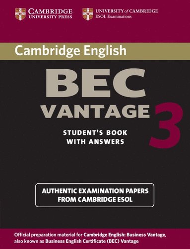 bokomslag Cambridge BEC Vantage 3 Student's Book with Answers