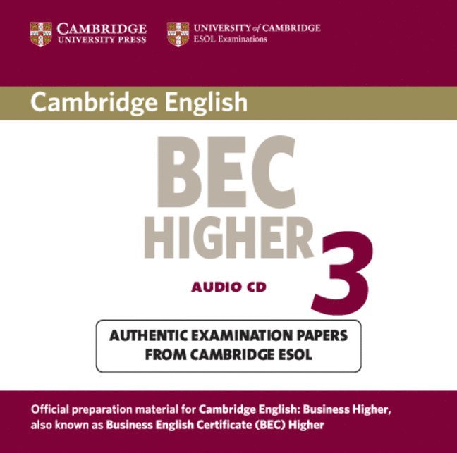 Cambridge BEC Higher 3 Audio CD 1