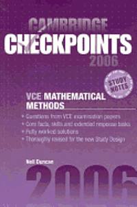 Cambridge Checkpoints Vce Mathematical Methods 2006