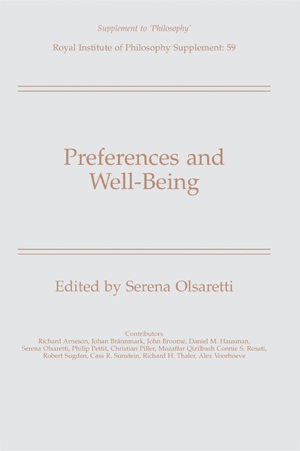 Preferences and Well-Being 1