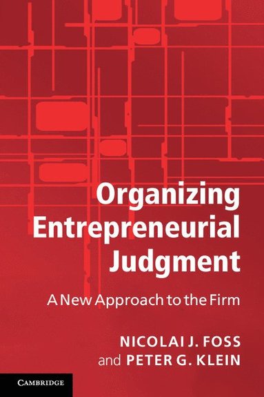 bokomslag Organizing Entrepreneurial Judgment