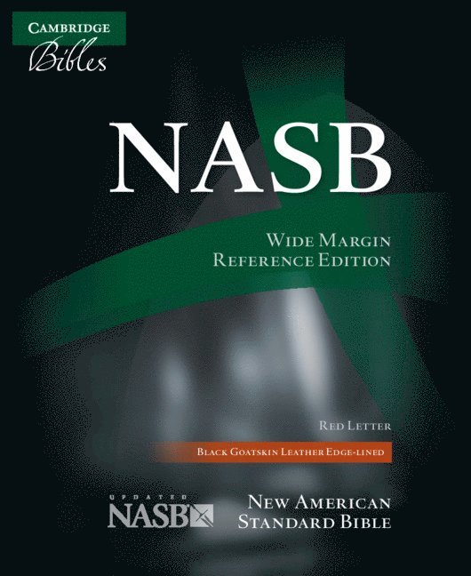 NASB Aquila Wide Margin Reference Bible, Black Goatskin Leather Edge-lined, Red-letter Text, NS746:XRME