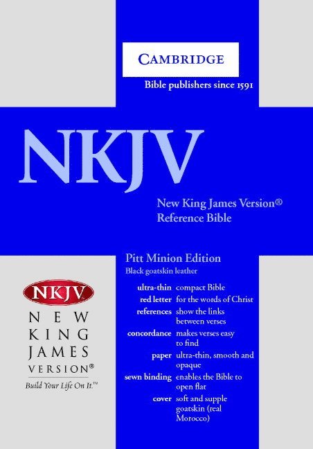NKJV Pitt Minion Reference Bible, Black Goatskin Leather, Red-letter Text, NK446:XR 1