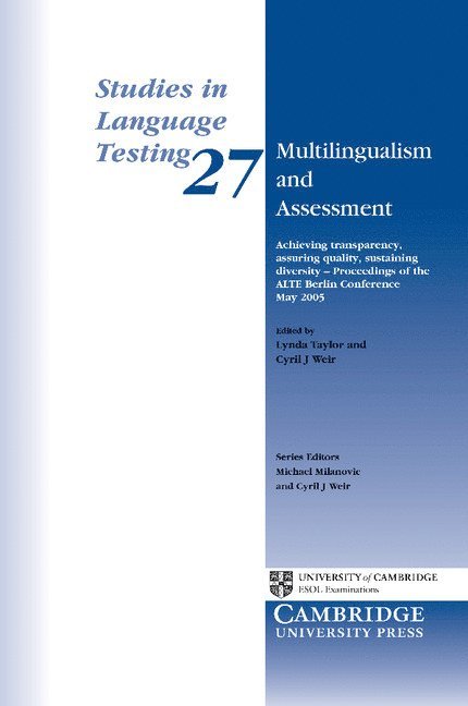 Lynda Taylor, Cyril J. Weir, Professor Weir, Cyril J. - Multilingualism and Assessment, Häftad