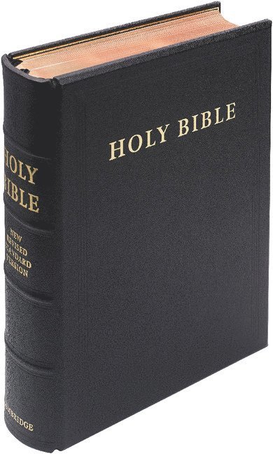 NRSV Lectern Bible, Black Goatskin Leather over Boards, NR936:TB