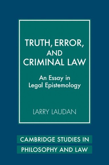 bokomslag Truth, Error, and Criminal Law