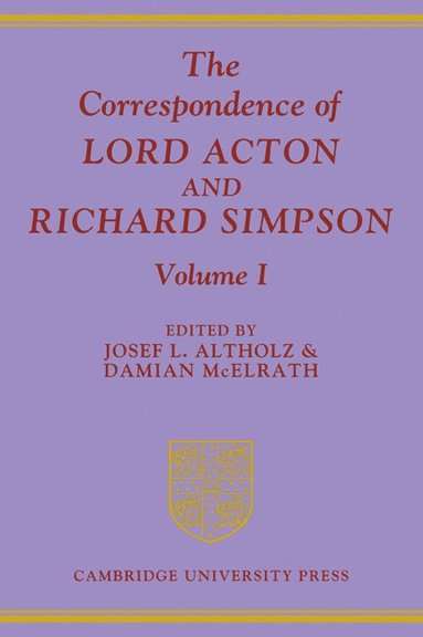bokomslag The Correspondence of Lord Acton Richard Simpson 3 Volume Paperback Set