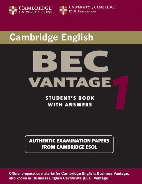 Cambridge BEC Vantage 1 1