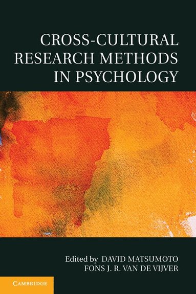 David Matsumoto, Fons J. R. van de Vijver - Cross-Cultural Research Methods in Psychology, Häftad