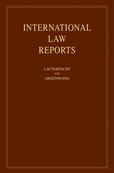 bokomslag International Law Reports