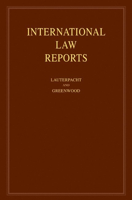 International Law Reports: Volume 137 1