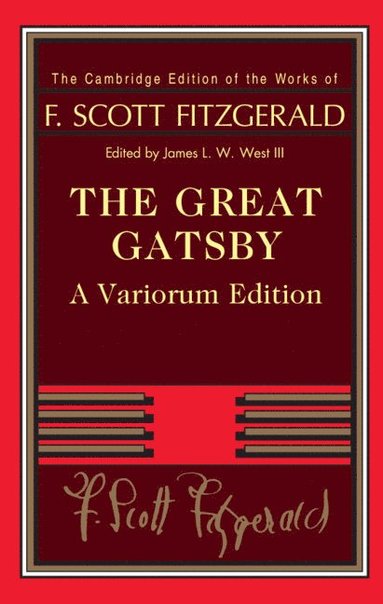 bokomslag The Great Gatsby - Variorum Edition