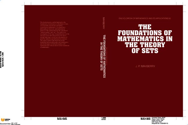 The Foundations of Mathematics in the Theory of Sets