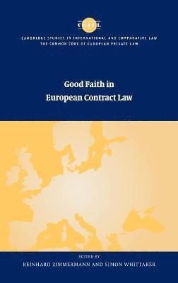 bokomslag Good Faith in European Contract Law