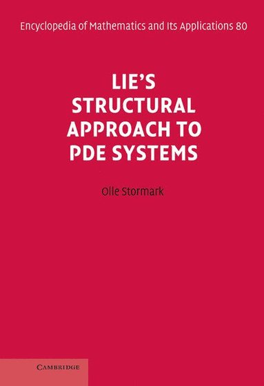 bokomslag Lie's Structural Approach to PDE Systems