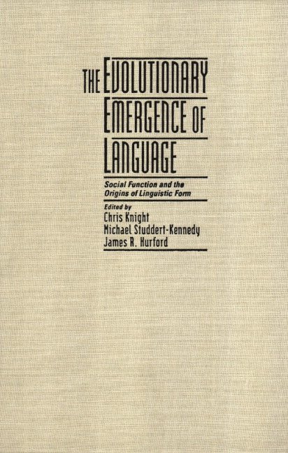 The Evolutionary Emergence of Language 1