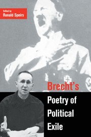 bokomslag Brecht's Poetry of Political Exile