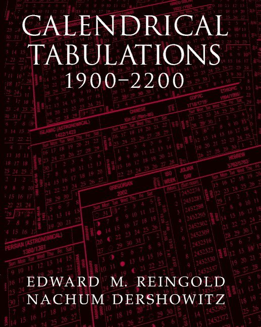 Edward M. Reingold, Nachum Dershowitz, Urbana-Champaign) Reingold, Edward M. (University of Illinois, Nachum (Tel-Aviv University) Dershowitz - Calendrical Tabulations, 1900-2200, Inbunden