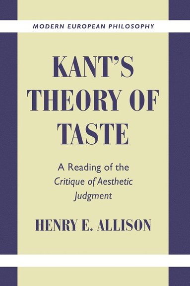 bokomslag Kant's Theory of Taste