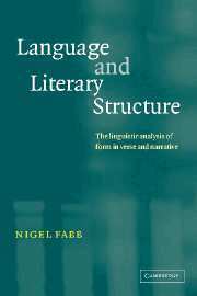 Nigel Fabb - Language and Literary Structure, Inbunden