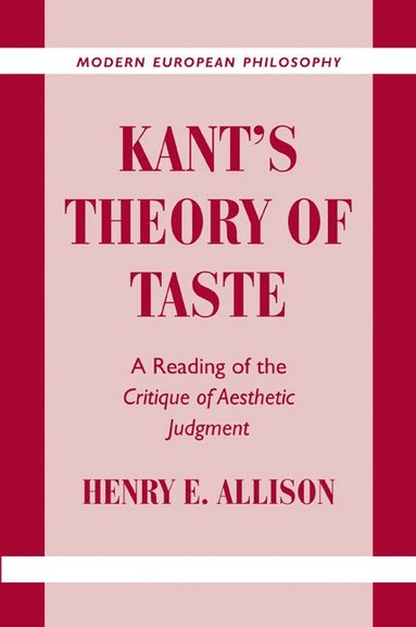 bokomslag Kant's Theory of Taste