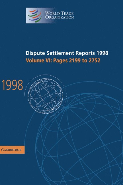 Dispute Settlement Reports 1998: Volume 6, Pages 2199-2752 1