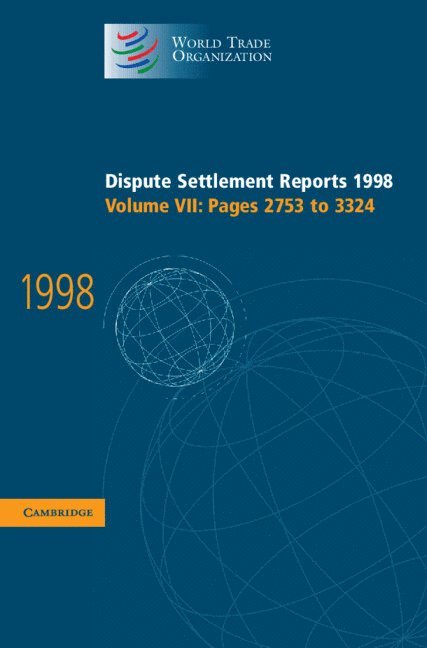 Dispute Settlement Reports 1998: Volume 7, Pages 2753-3324 1